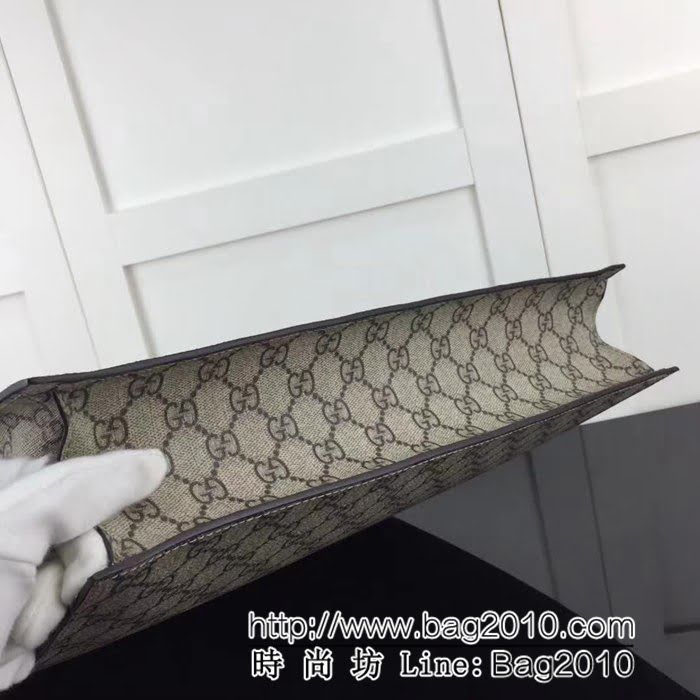GUCCI古馳原單 新款專櫃品質原單貨實物實拍 474084 啡pvc刺繡單肩手提包 HY1074
